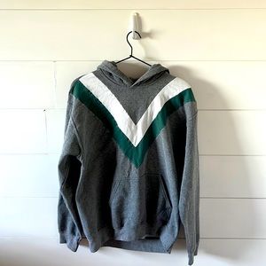 Gray athletic hoodie